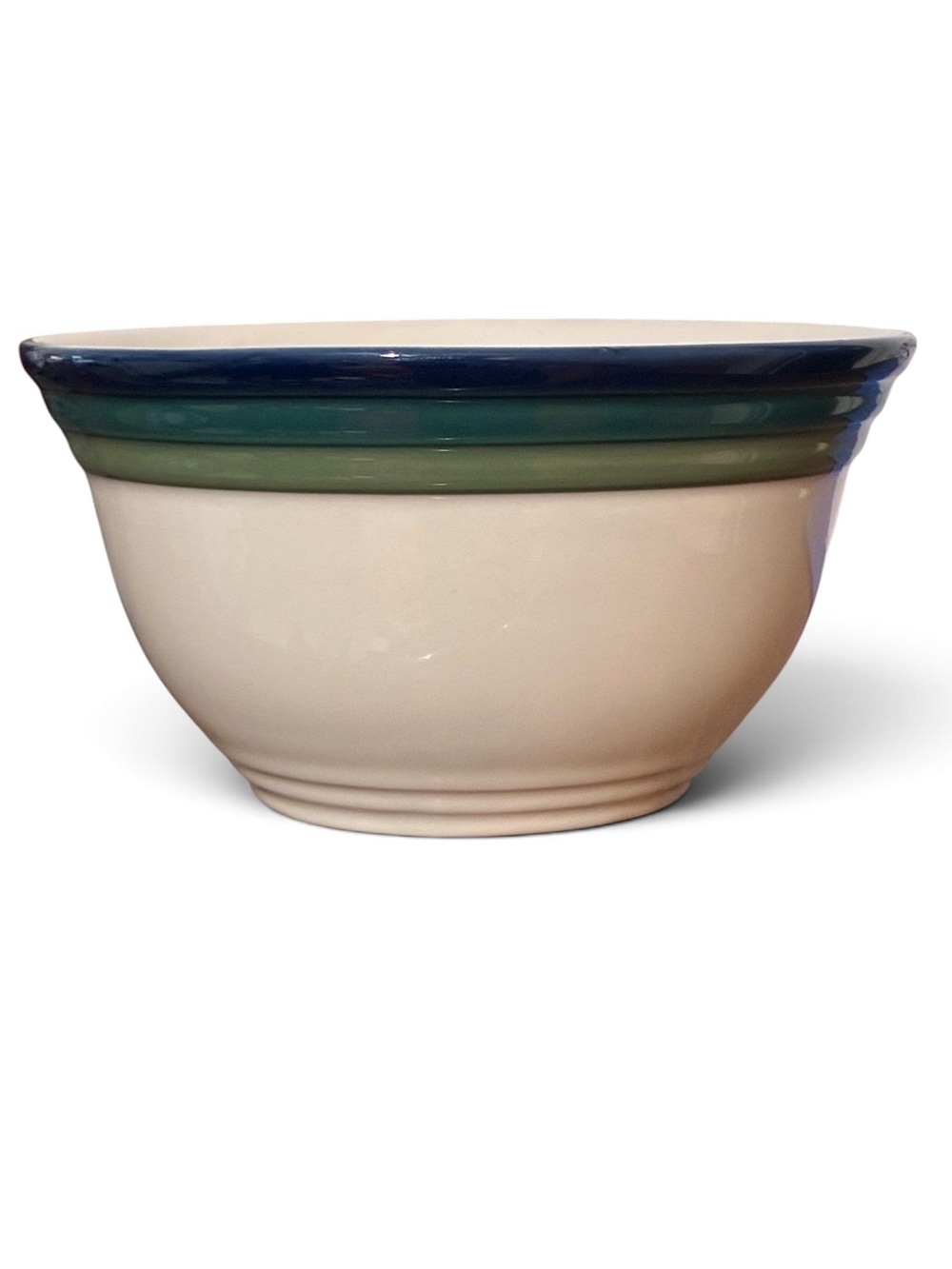 Pfaltzgraff Ocean Breeze Deep Soup Cereal Bowl 5 3/4" Blue Green Stripes China